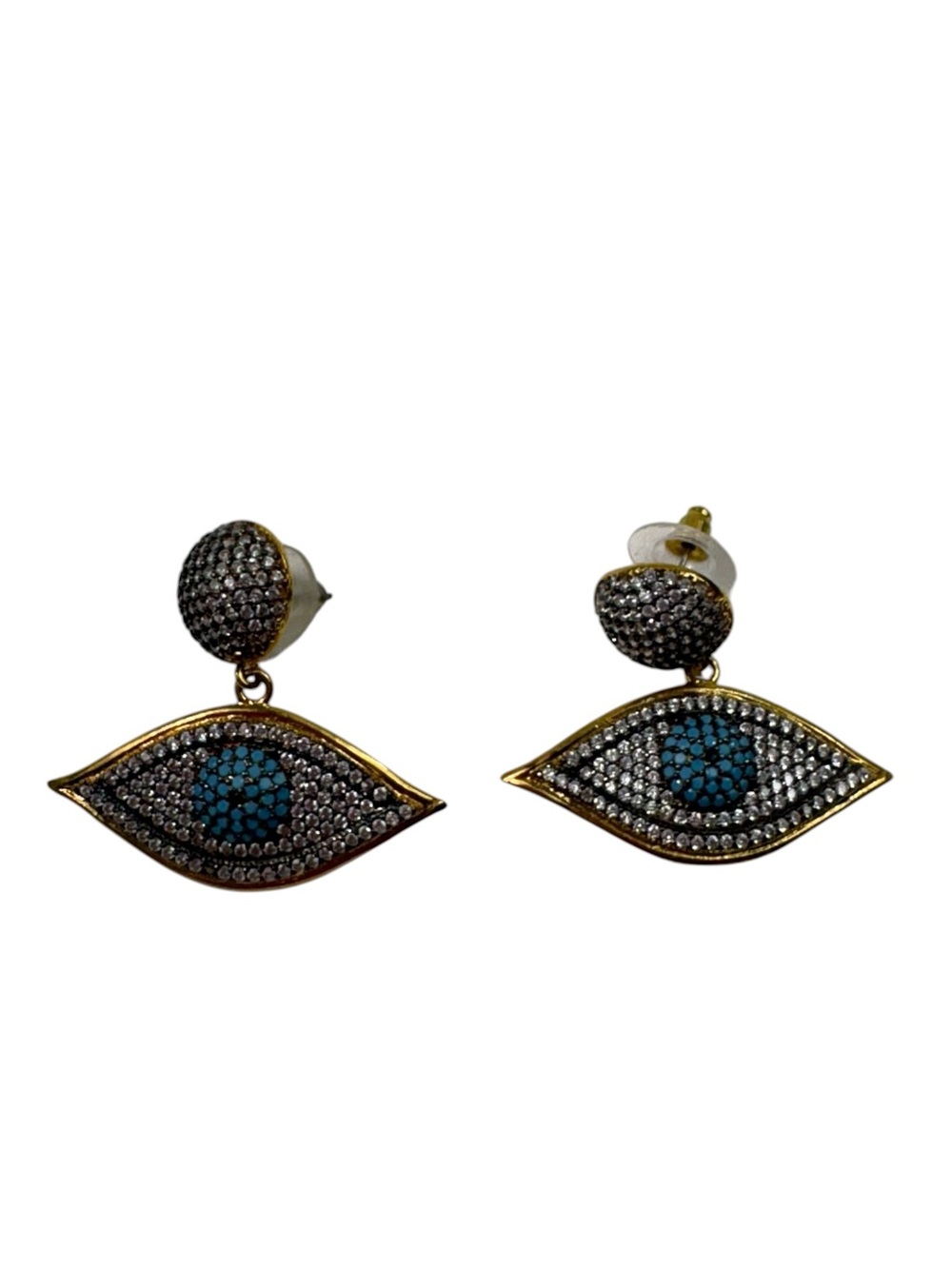 Boutique Evil Eye Dangle Crystal Rhinestone Novelty Earrings Etsy Art Deco